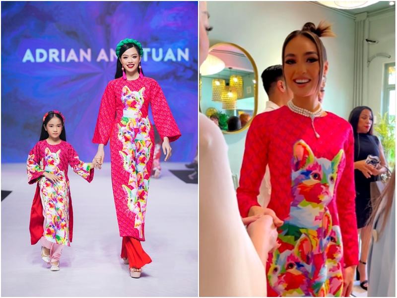 Miss Universe 2022 mặc áo dài đụng hàng Hoa hậu Thanh Thủy, Thùy Tiên-10