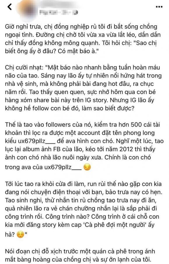 Kỹ năng tóm chồng ngoại tình của chị vợ khiến đồng nghiệp ớn lạnh-2