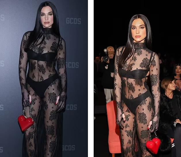 Ca sĩ Dua Lipa mặc váy như không đi xem thời trang-2