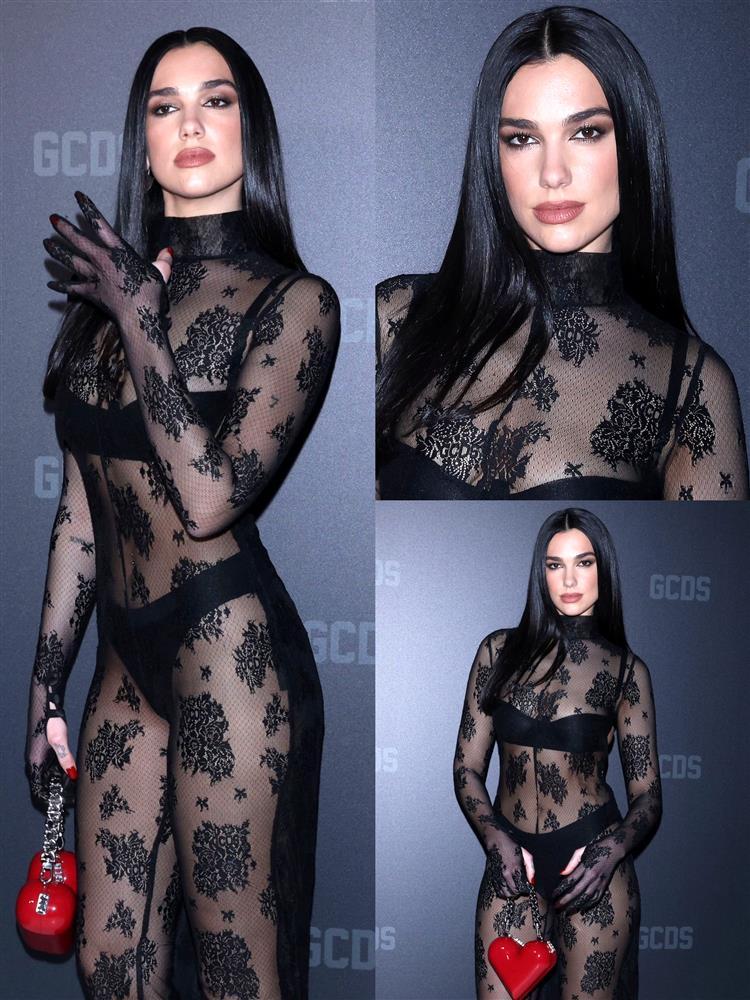 Ca sĩ Dua Lipa mặc váy như không đi xem thời trang-3