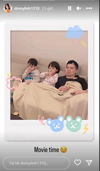Chồng Đỗ Mỹ Linh cưng xỉu bên cháu, netizen đùa tập dần cho quen-1