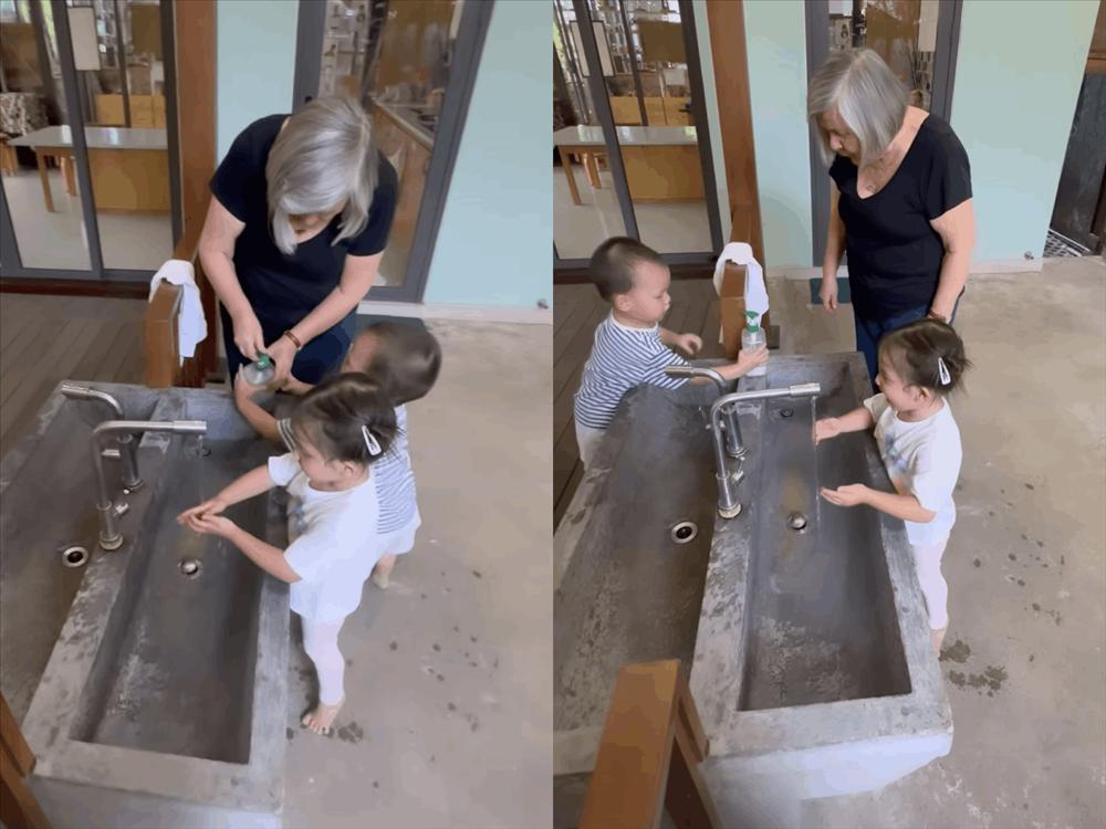 Các con Hồ Ngọc Hà vui chơi cuối tuần cùng ông bà nội-9