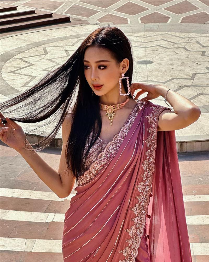 Sari Ấn Độ  Đồ Ấn Độ Hồng Đậm  Trang Phục Ấn Độ Cam Đậm Giá Tốt   BBCosplaycom