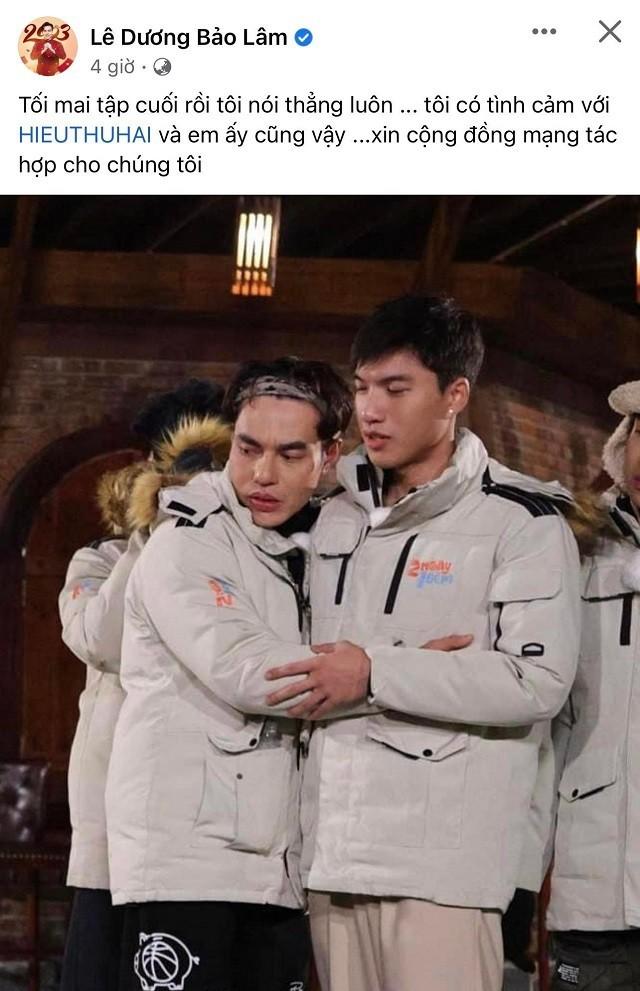 Lê Dương Bảo Lâm thừa nhận có tình cảm với một sao nam Vbiz-1