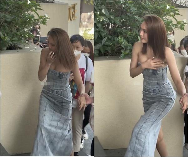 Lan Ngọc suýt hớ hênh vì hở bạo, phải chỉnh đốn trang phục liên tục-6