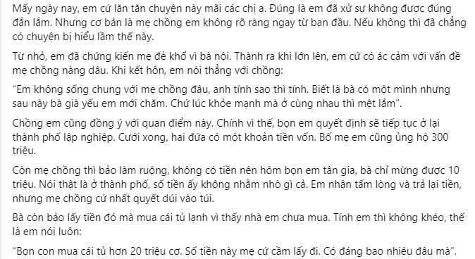 Trách mẹ chồng đòi tiền trông cháu, con dâu ân hận ngày bà về-1