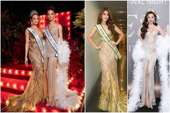 Miss Universe 2022 mặc 'váy lỡ hẹn' của Thiên Ân tại Miss Grand