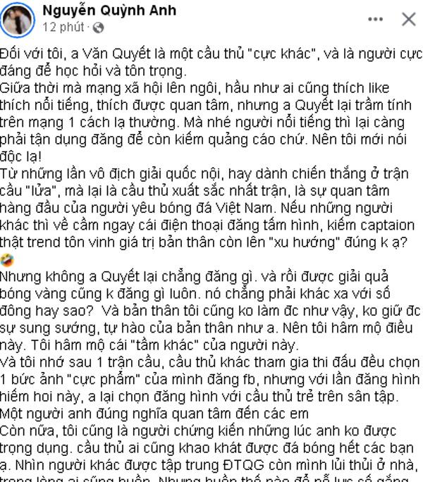 Vợ Duy Mạnh bàn gắt chuyện anh rể Văn Quyết nhận Quả Bóng Vàng-2