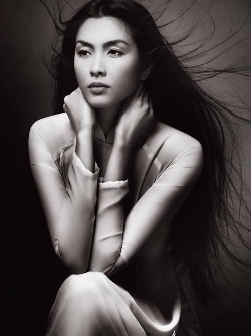 Hà Tăng mặc áo dài trắng đẹp như mỹ nữ an tĩnh trong tranh-3