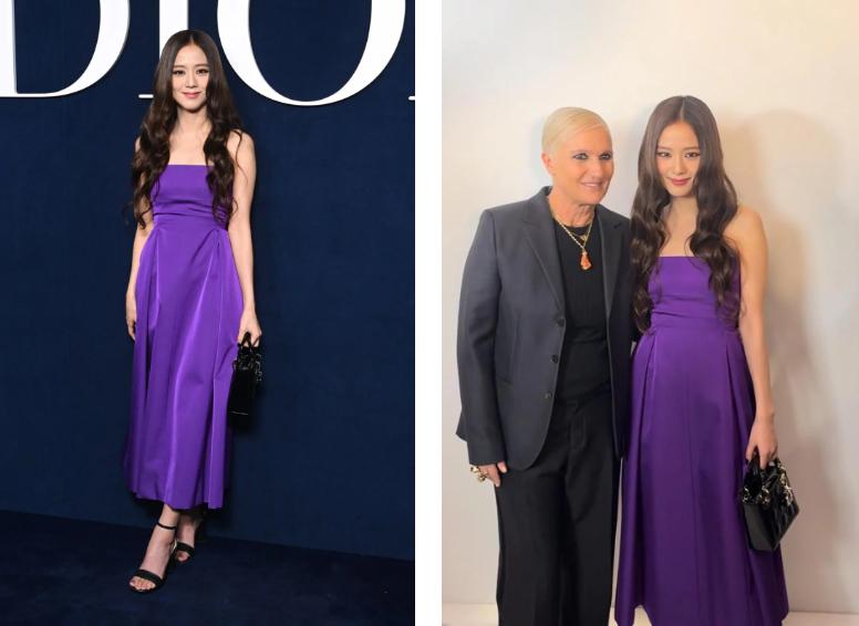 Không phải vô cớ Jisoo (BLACKPINK) chọn váy tím cho show Dior Thu Đông 2023-9