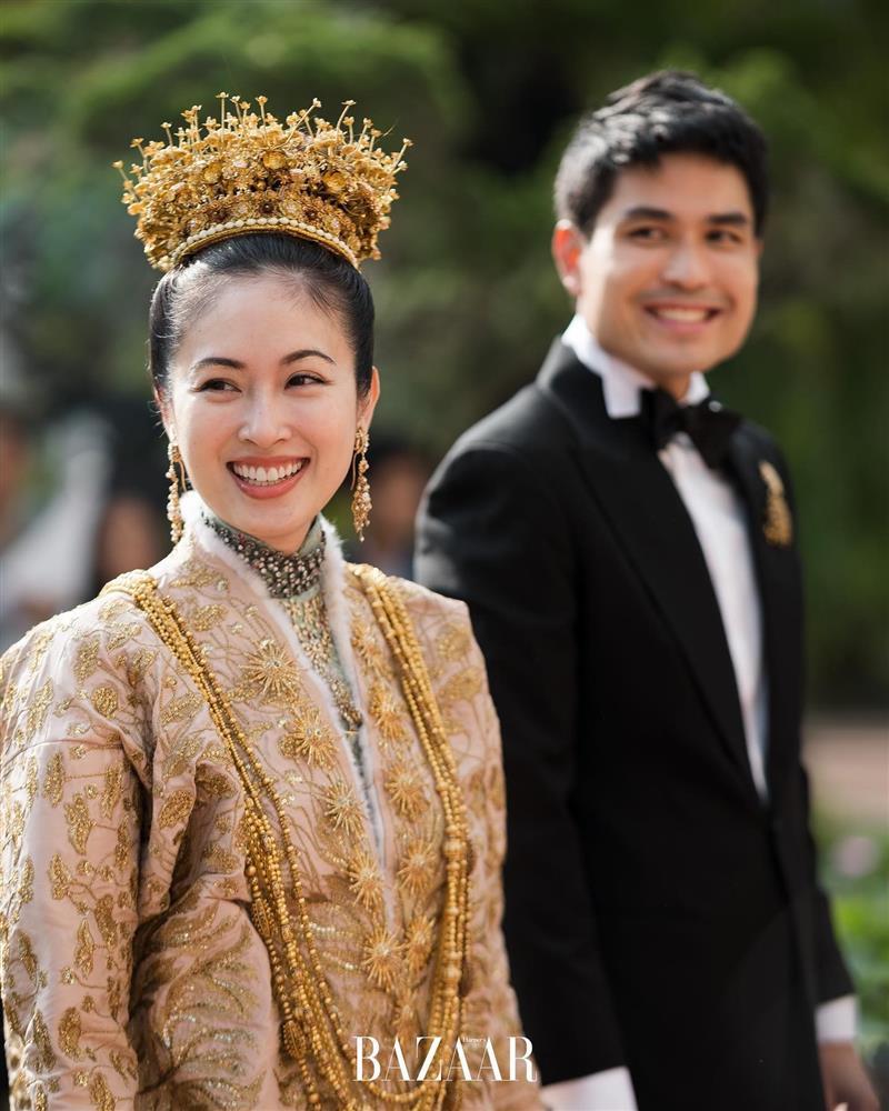 Cận cảnh trang phục cưới dát vàng của Hoa hậu chuyển giới đẹp nhất Thái Lan-3