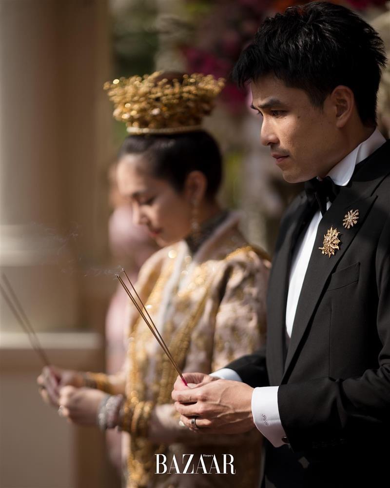 Cận cảnh trang phục cưới dát vàng của Hoa hậu chuyển giới đẹp nhất Thái Lan-12