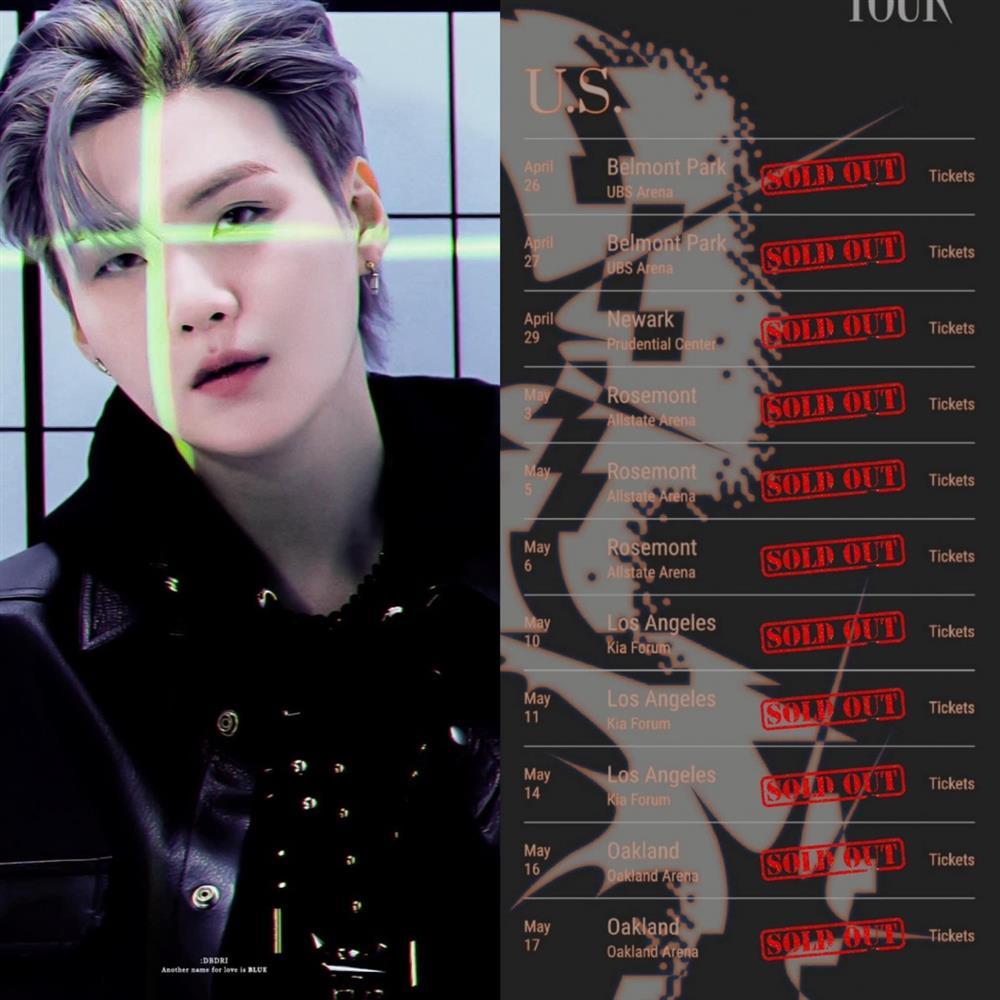AGUST D Tour: Suga (BTS) đã bán hết vé cho 11 đêm concert tại Mỹ-1