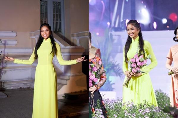 Đại sứ áo dài Hoa hậu HHen Niê diễu hành với giày thể thao-6