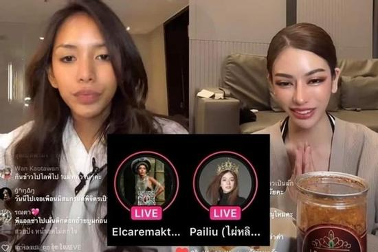 Thí sinh Hoa hậu Hòa bình Thái Lan livestream bán hàng để được vào top