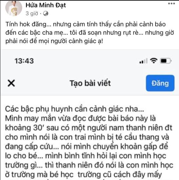 Hứa Minh Đạt: Tôi bị gọi điện lừa con đang cấp cứu, yêu cầu chuyển tiền gấp-1