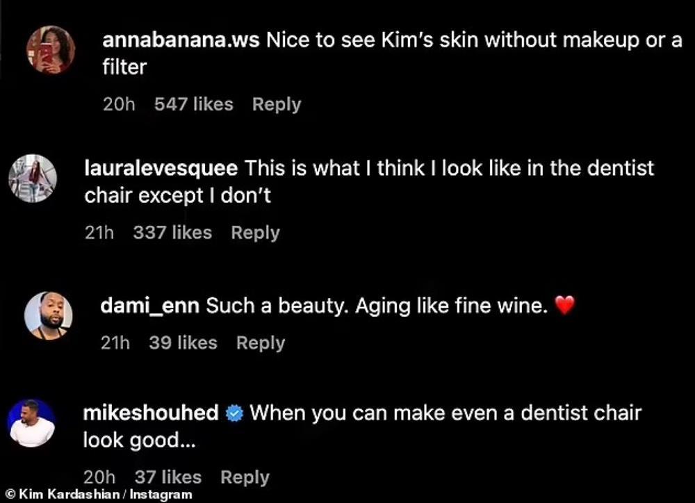 Kim Kardashian nhận cơn mưa lời khen khi chia sẻ ảnh mặt mộc-2