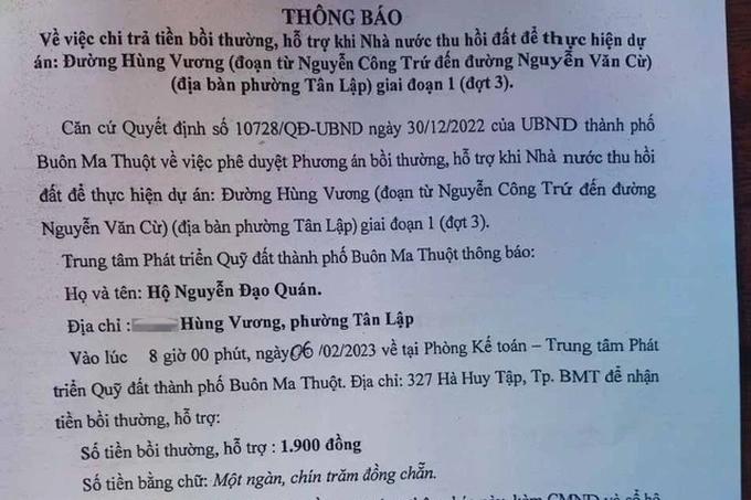 Bồi thường thu hồi đất chỉ 1.800 đồng, gây xôn xao dư luận-1