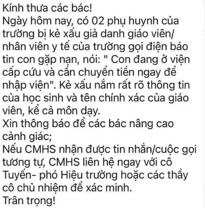 Hà Nội: Xuất hiện chiêu lừa chuyển tiền gấp phẫu thuật cho con-1