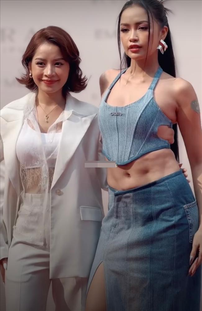 Ngọc Châu giấu kín eo sau khi lộ ảnh cam thường kém săn chắc-5