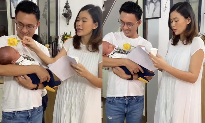 Mâu Thủy tiết lộ lý do công khai ông xã trong dịp đầy tháng con-1