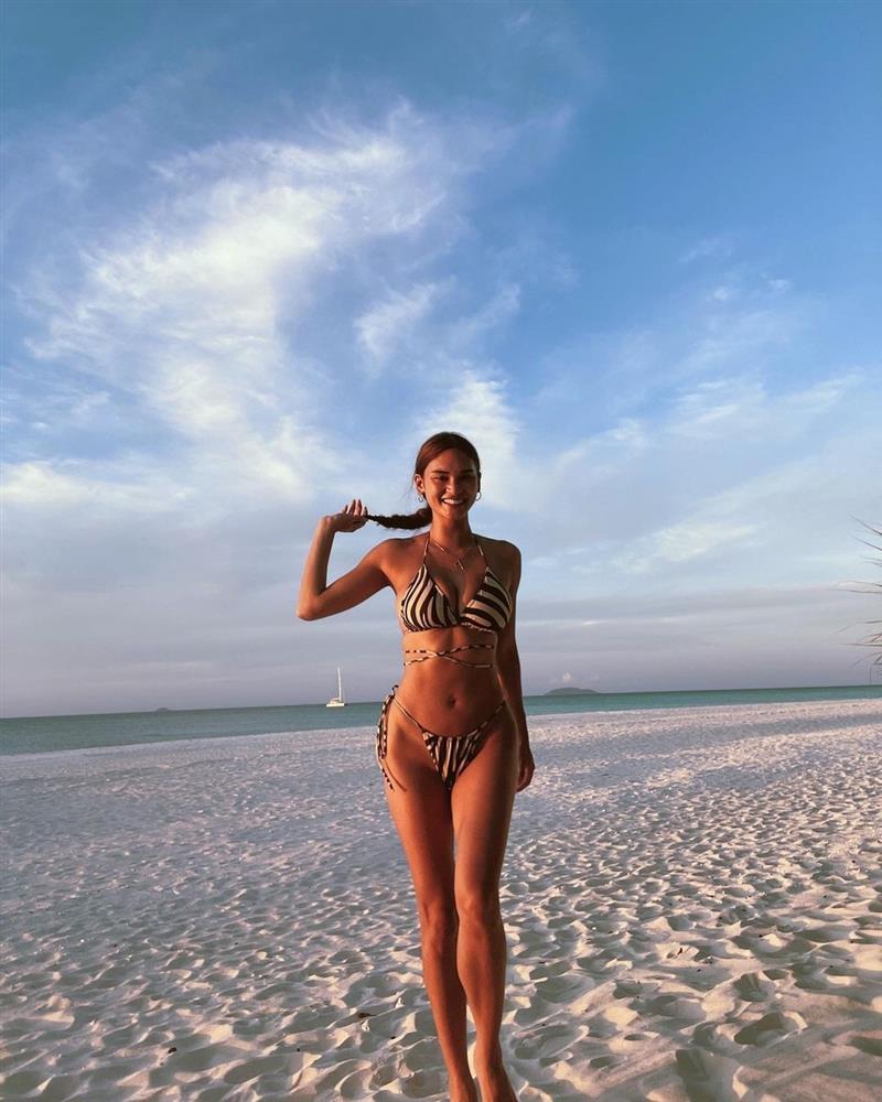 Hoa hậu Hoàn vũ Pia Wurtzbach khoe dáng với bikini bên bạn trai-2
