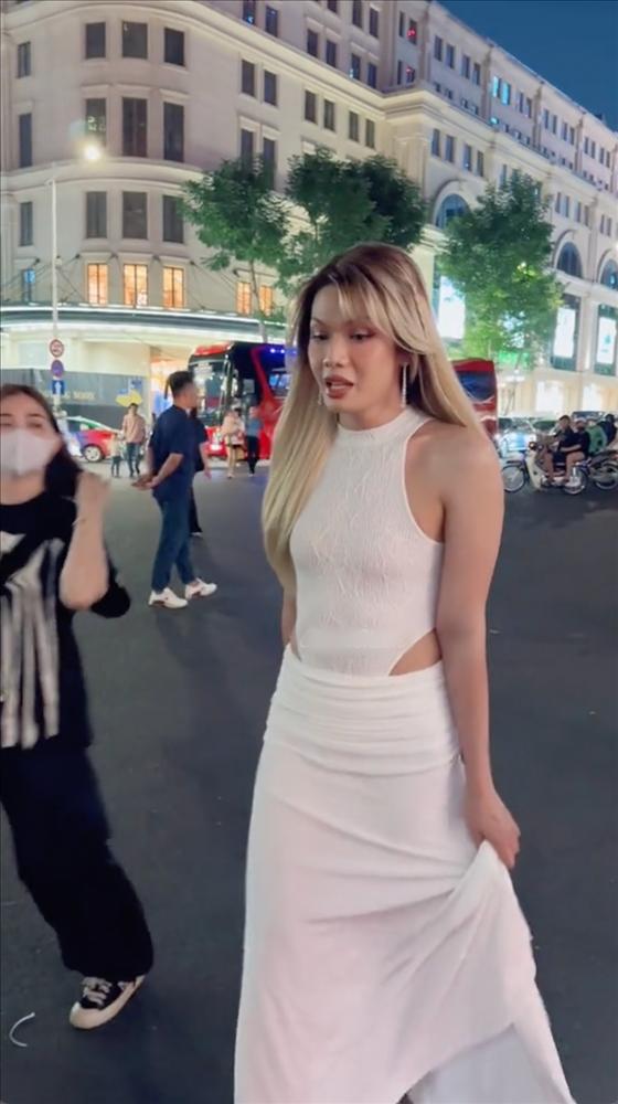 Luna Đào mặc đầm gợi cảm, nhan sắc cam thường ra sao?-1