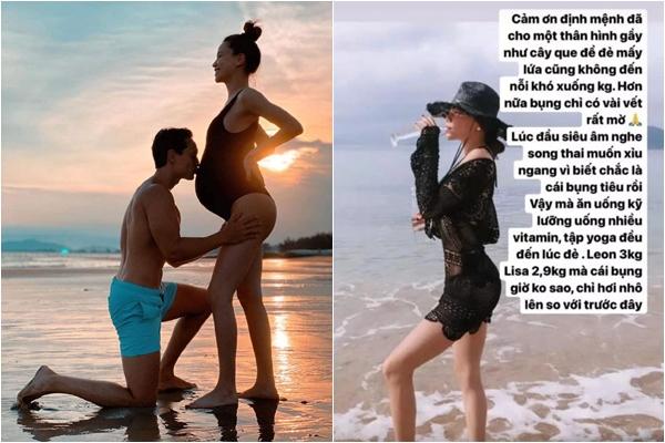 Minh Hằng, Hà Hồ vẫn tập yoga chăm chỉ dù mang song thai-4