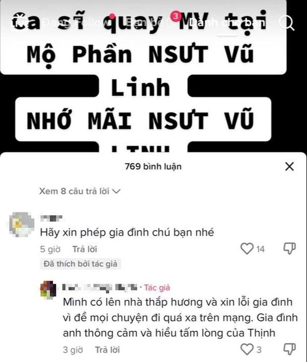 2 ca sĩ trẻ gây tranh cãi khi quay MV trước mộ cố NSƯT Vũ Linh