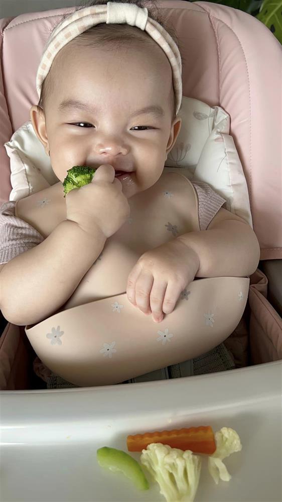 Con gái Phạm Quỳnh Anh tròn 8 tháng, mẹ mô tả cực hài-2