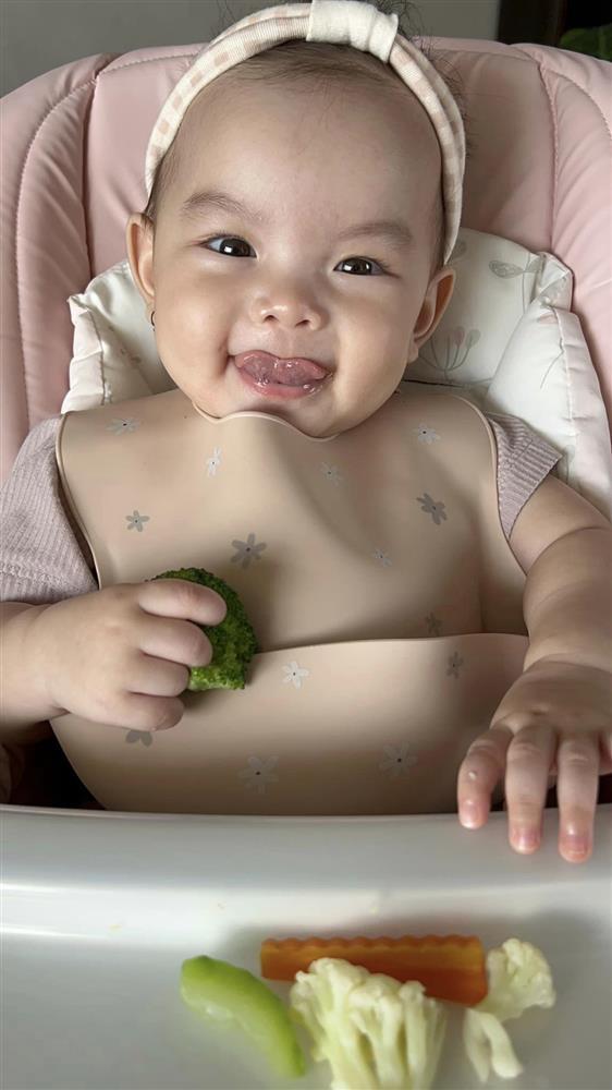 Con gái Phạm Quỳnh Anh tròn 8 tháng, mẹ mô tả cực hài-3