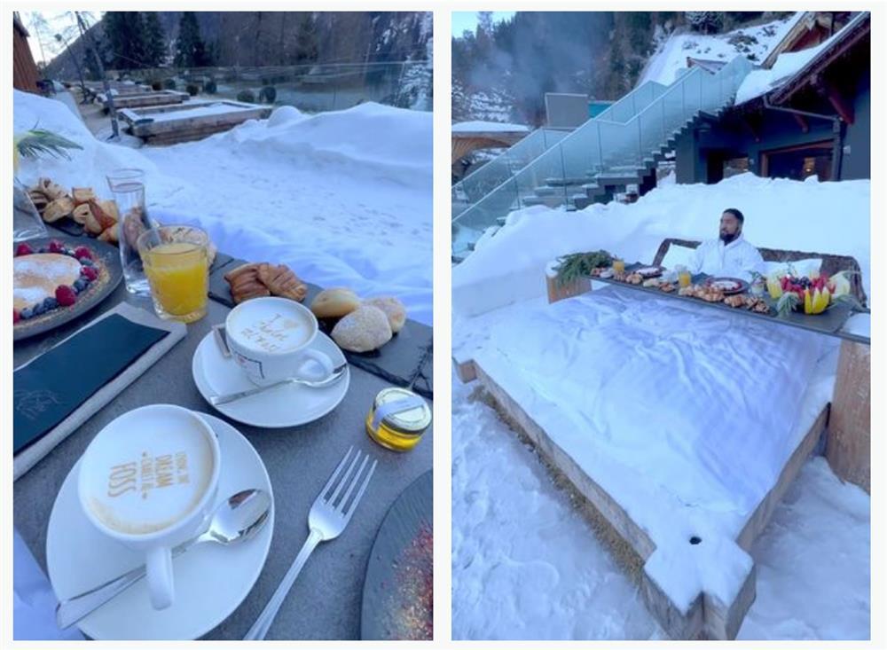 Chi 3 triệu cho bữa sáng xa hoa trên giường, giữa màn trời phủ tuyết-1