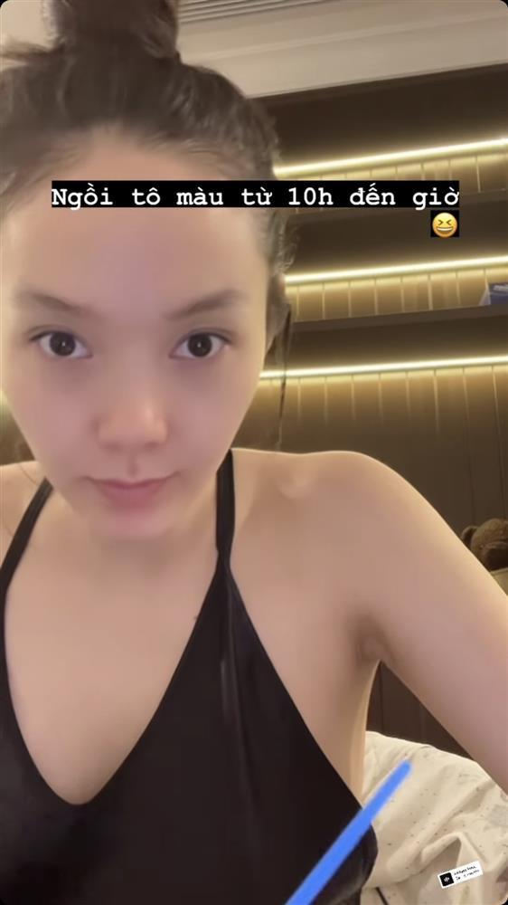 Minh Hằng khoe mặt mộc khi mang thai đôi 4 tháng-4