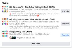 Xuất hiện nhiều hội nhóm chia sẻ cách 'bùng' dịch vụ vay nợ online