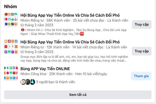 Xuất hiện nhiều hội nhóm chia sẻ cách 'bùng' dịch vụ vay nợ online