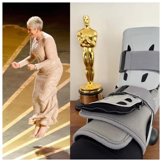 Màn ăn mừng thắng giải Oscar khiến Nữ phụ xuất sắc bị trẹo chân-1