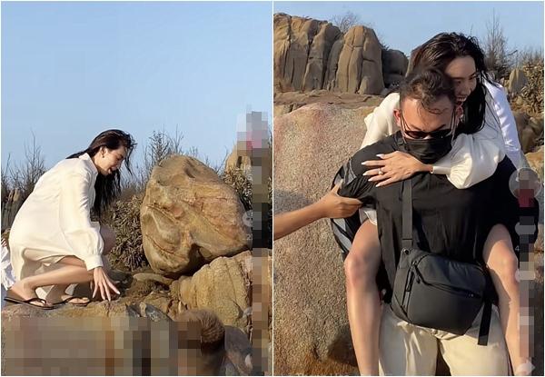 Thùy Tiên thả dáng với giày cao gót tài tình trên bãi đá-11