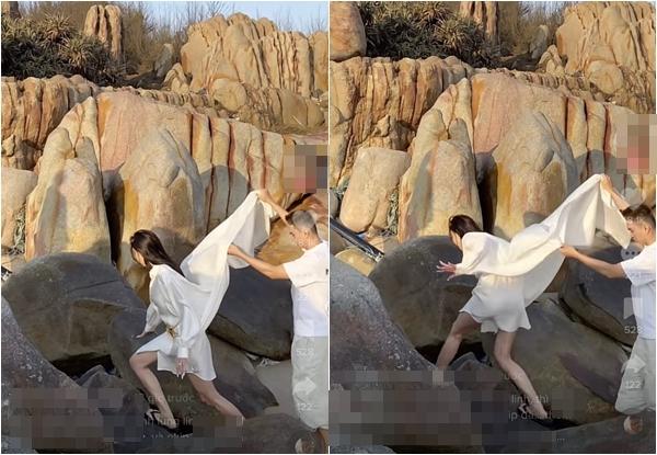 Thùy Tiên thả dáng với giày cao gót tài tình trên bãi đá-10