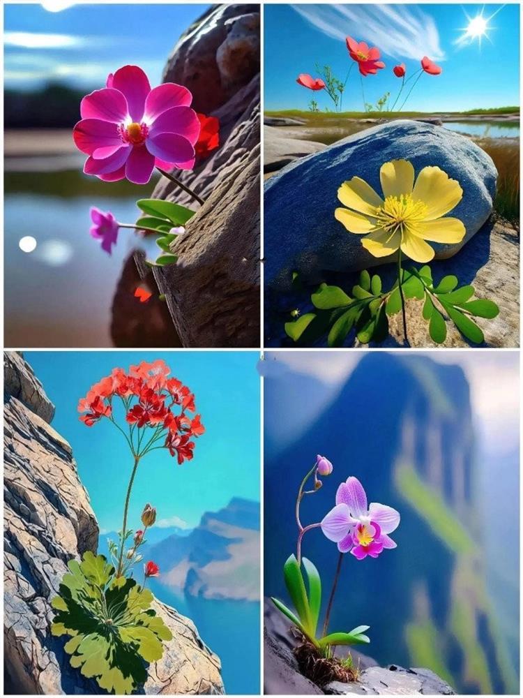 Trắc nghiệm tâm lý: Chọn bông hoa sống trên vách đá bạn ấn tượng nhất-1