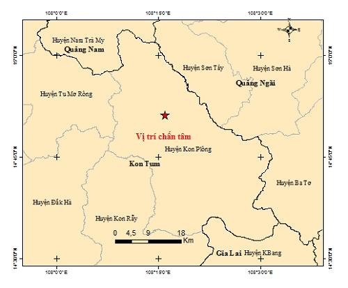 Động đất tiếp tục ở Kon Tum, 36 trận xảy ra trong 22 ngày-1