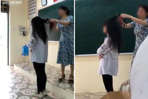 Cô giáo cắt tóc nữ sinh ngay tại lớp-1