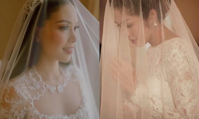 Váy cưới Hà Tăng và Linh Rin: Kiểu dáng tương đồng, xuất xứ khác biệt-9