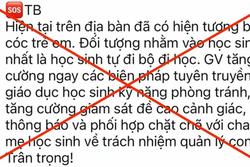 Công an phủ nhận cảnh báo 'bắt cóc trẻ em ở Hà Nội'