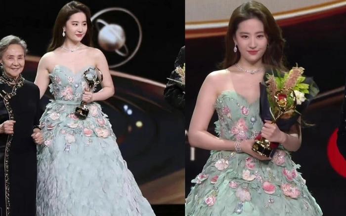 Lưu Diệc Phi gây tranh cãi vì khác xa ảnh photoshop khi diện đồ hở vai-3