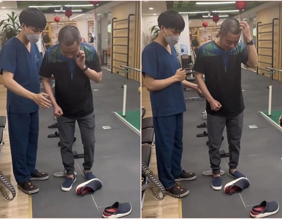 Xúc động cảnh NSND Công Lý tập đi cùng bác sĩ-1