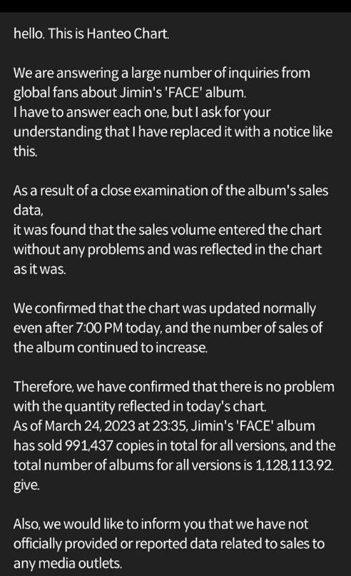 Bị nghi thao túng số liệu album Jimin (BTS), Hanteo phản hồi có thỏa đáng?-3