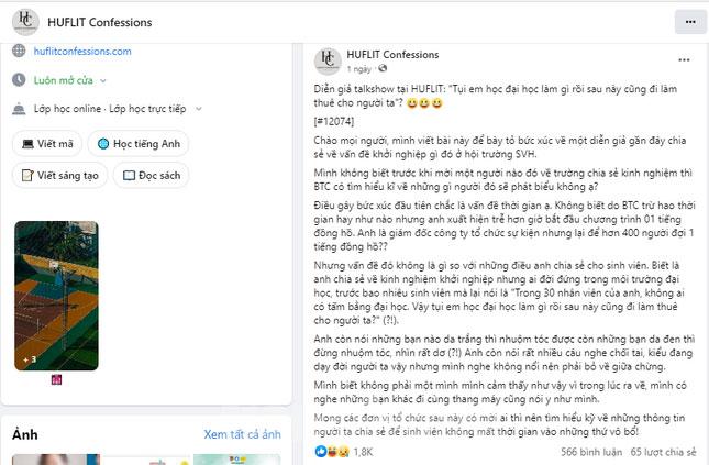 Sinh viên phản ứng vì diễn giả đi muộn, phát ngôn phản cảm-1