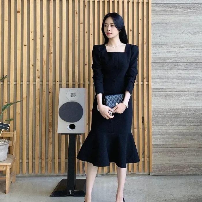 Váy đen tối giản - kiểu váy đáng sắm nhất của nàng công sở-9