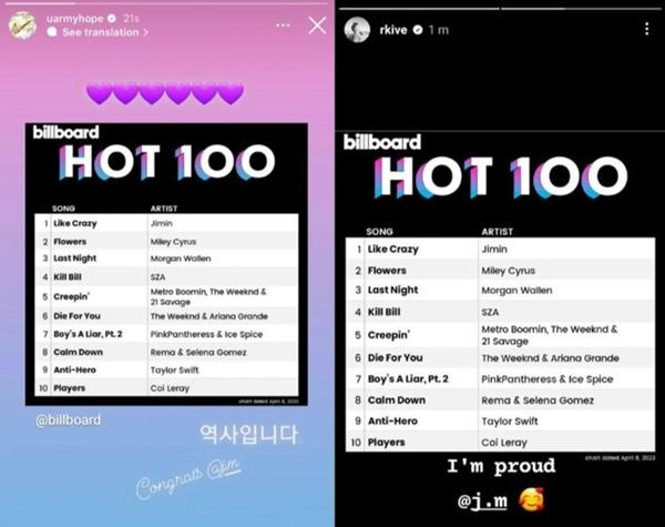 Bts Phấn Khích Khi Jimin Trở Thành No.1 Billboard Hot 100 - 2Sao
