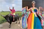 Hoa hậu Hòa bình Thái Lan Engfa Waraha diện váy xẻ cao, hở nội y-4